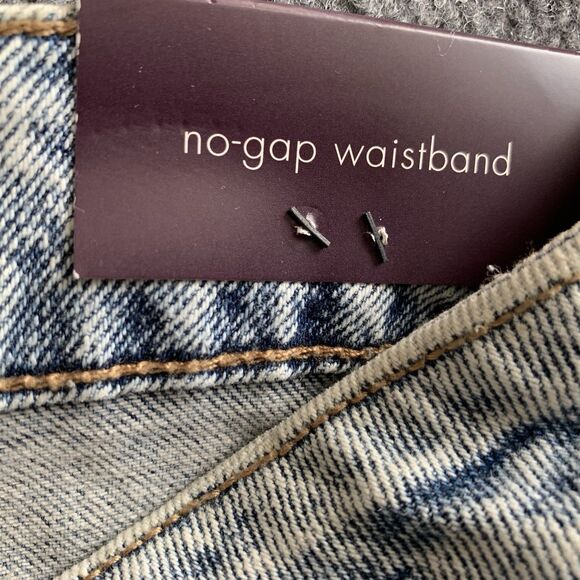 AVA & VIV Stone Wash Button Fly Ankle Jeans Sz 16 NWT Straight Leg Cuffs Hi-rise - Picture 12 of 14